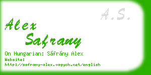 alex safrany business card
